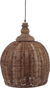 Lustra impletita manual din rattan si rachita, D34 cm