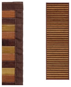 Covor tip traversă galben muștar/maro din bambus 60x200 cm – Casa Selección