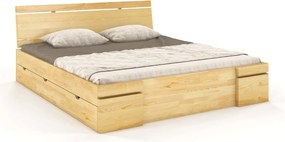 Pat lemn masiv TerraCraft Model 5 cu Sertar Pin Personalizabil - 200x200, Wenge
