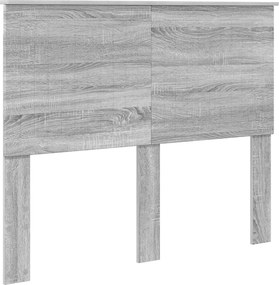 vidaXL Tăblie cap cu headboard Gri Sonoma 135 cm Lemn compozit