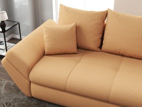 Canapea extensibilă dumonde cu ladă de depozitare si sezut confortabil din spuma high-density, Loana Enjoy Mango 250x100 cm