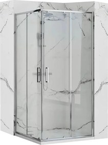 Cabina de dus patrata Rea Punto cu usi glisante 90x90 crom