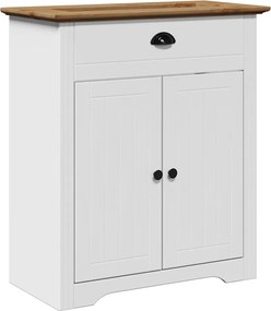 vidaXL Dulap pentru chiuvetă de baie „BODO” alb și maro 70x35x80 cm