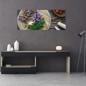 Tablou -  Din tocătorul bucătăriei (120x50 cm), în 40 de alte dimensiuni noi