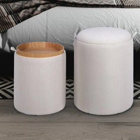 Set 2 tabureti cu sezut reversibil / tava Milo