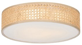 Plafoniera orientala din ratan 40 cm cu 3 lumini - Tromma