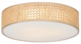 Plafoniera orientala din ratan 40 cm cu 3 lumini - Tromma
