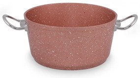 Cratiță din aluminiu cu capac Güral Porselen Classic, ø 22 cm, roz