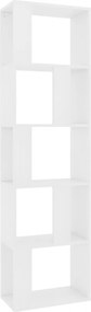 vidaXL Bibliotecă/Separator cameră, alb, 45x24x159 cm, lemn prelucrat