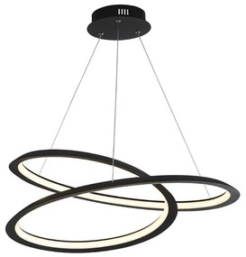 Lustra LED suspendata design modern circular SWIRL 51871-1BK SRT