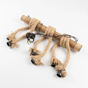 Lustră pe lanț Brilagi KOS 6xE27/60W/230V fag