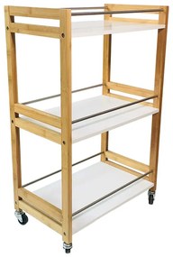 RAFT TIP GHERIDON, 51X30X80 CM, 3 POLITE, NATURE/ALB, BAMBUS