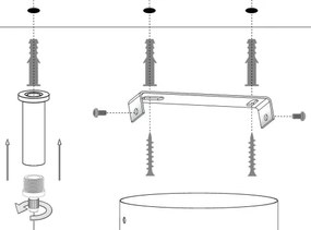 Lustră pe cablu SILIA 5xG9/12W/230V negru