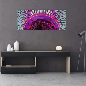 Tablou abstrac - crengi violete (120x50 cm), în 40 de alte dimensiuni noi