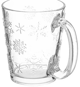 Cană de sticlă Altom  Fulgi de zăpadă 300 ml