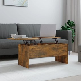 vidaXL Măsuță de cafea stejar fumuriu 102x50,5x46,5 cm lemn prelucrat