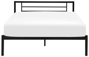 Pat matrimonial 140 cm Cush (negru) (cu somieră). 1078519
