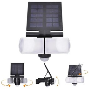 Solight WO772 - Proiector solar LED 8W cu senzor, 2000mAh, IP44