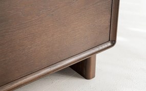 Comodă lemn masiv nuc Cooper, 160 × 42,5 × 78 cm