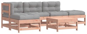 3185904 vidaXL Set mobilier de grădină cu perne, 6 piese, lemn masiv Douglas