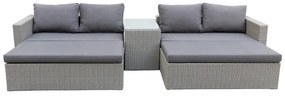 Set mobilier de grădină gri din ratan artificial pentru 4 persoane Drammen - Bonami Selection