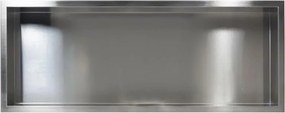 Raft incastrat dreptunghiular Balneo Wall-Box 90x30x10 cm inox periat