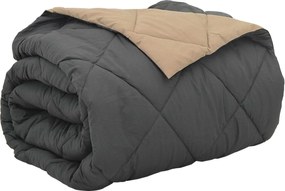 vidaXL Duvet complet pe tot parcursul anului Antracit și Taupe