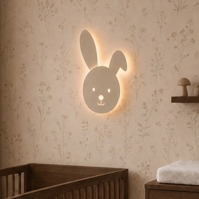 Lampă de perete pentru copii bej, cu LED, cu dimmer în 3 trepte - Benny the Bunny