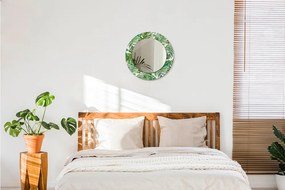 Decor oglinda rotunda Frunze de junglă fi 50 cm