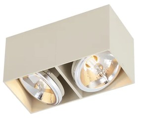 Spotlight modern de perete bej, reglabil, cu 2 lumini - Box