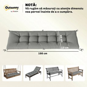 Outsunny Pernă pentru Scaune de Grădină, Leagăn, Bancă, Saltea Lungă | Aosom Romania