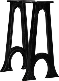 vidaXL Picioare bancă, 2 buc., fontă, bază arcuită în formă de A