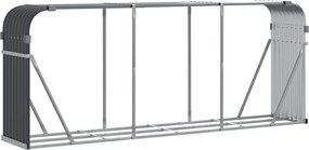 vidaXL Suport pentru lemne, antracit, 234x45x100 cm, oțel galvanizat