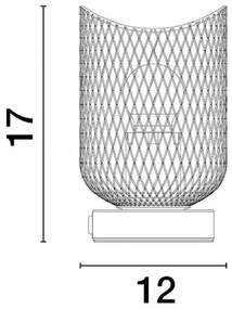Veioza/Lampa de masa design decorativ modern LYRON neagra
