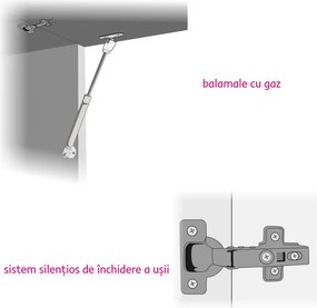 Unitate de bucătărie universală colţ, 300x220, grafit, LAFT