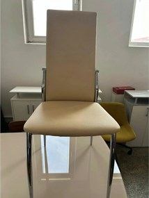 PRODUS RESIGILAT - Scaun B20, bej/crom, piele ecologica/otel