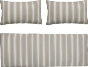 Set 3 huse de perna pentru canapea, verde cu dungi, Mundo