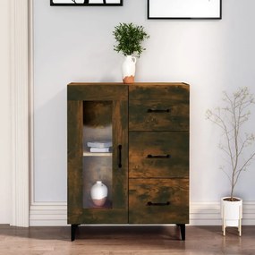817366 vidaXL Servantă, stejar fumuriu, 69,5x34x90 cm, lemn compozit