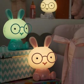 ONLI - Lampă de noapte reglabilă pentru copii PUPPIES LED/3W/230V 22 cm iepuraș/albastru