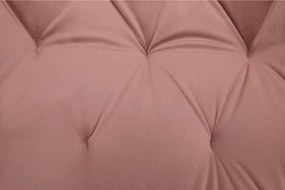 Fotoliu de design, material textil Velvet roz, FEDRIS
