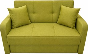 Canapea SAMY NEXT extensibila, 2 locuri, cu lada de depozitare, catifea plusata gri, cadru metalic, 152x100x92 cm Galben Mustar, stofa