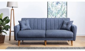 Canapea extensibilă cu 3 locuri Aqua-Dark Blue Albastru inchis