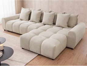 Colțar bej (cu colț pe partea dreaptă/cu șezlong) Albane – Ropez