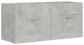 Dulap cu chiuveta incorporata, gri beton, PAL Gri beton, 100 x 38.5 x 46 cm