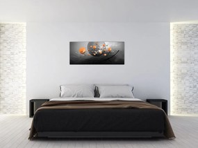 Tabloul cu bile portocalii (120x50 cm)