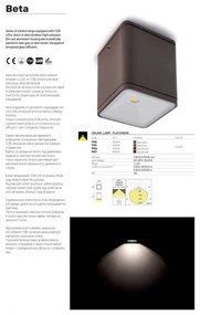 Redo 9080 - Aplica de exterior BETA LED/6W/230V 3000K IP54 maro