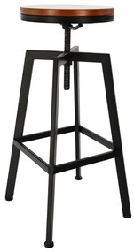 Scaun de bar, negru/ stejar, DINEA