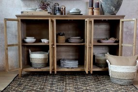Set 3 cosuri natur, din iarba uscata si sfoara, Dried