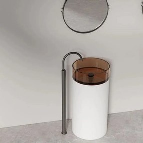Lavoar freestanding Rune Mond rotund 40 cm alb-maro