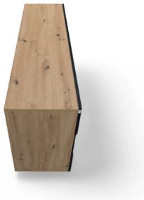 Comodă Baros 26 132 cm - stejar artizanal / negru mat